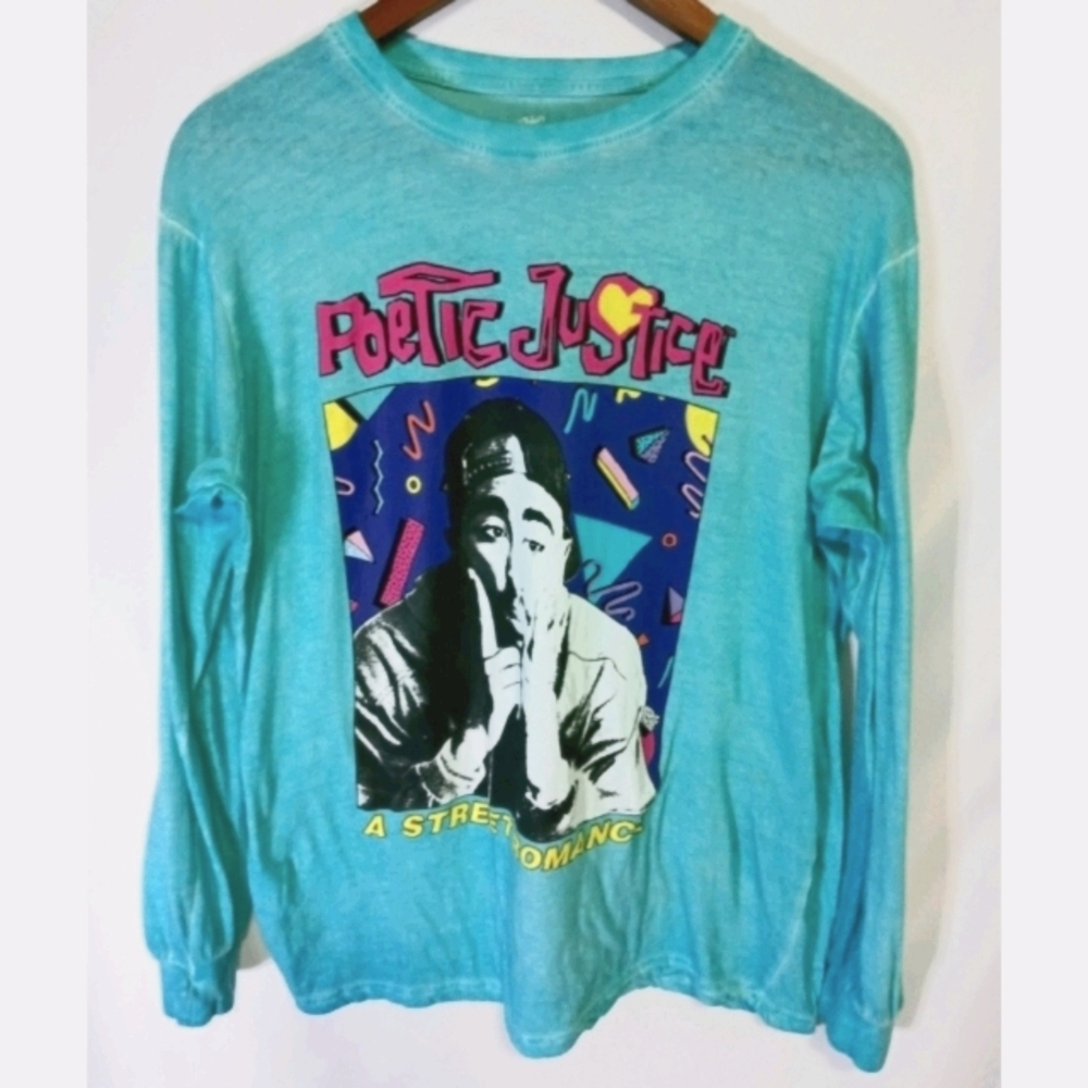 POETIC JUSTICE RETRO TUPAC LONG SLEEVE T-SHIRT